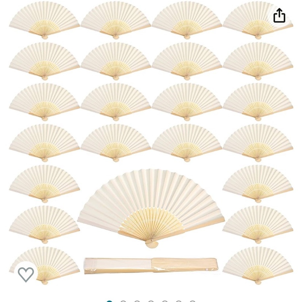 60 Pack White Individually Packed Fans